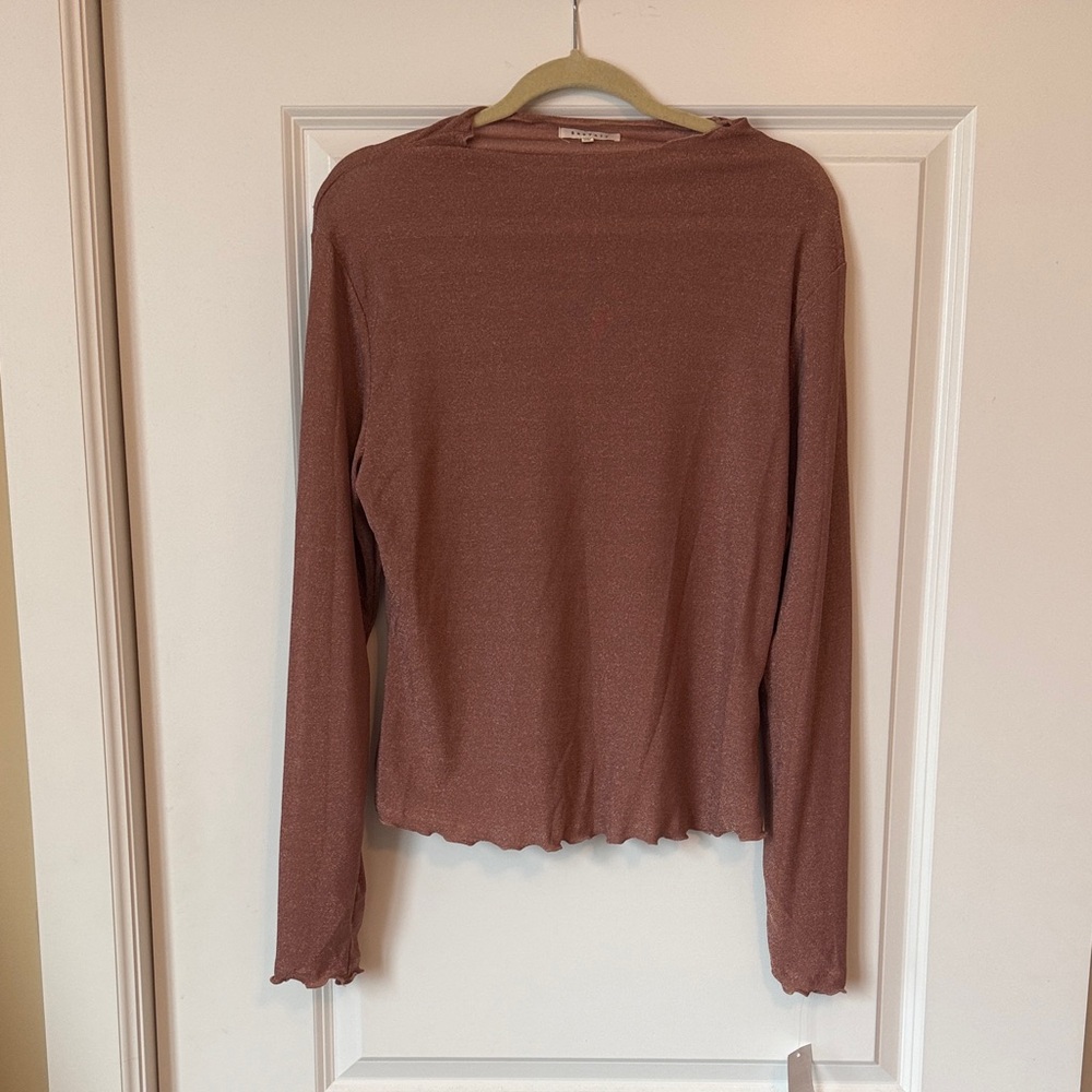 Elegant Long Sleeve Blouse in Brown